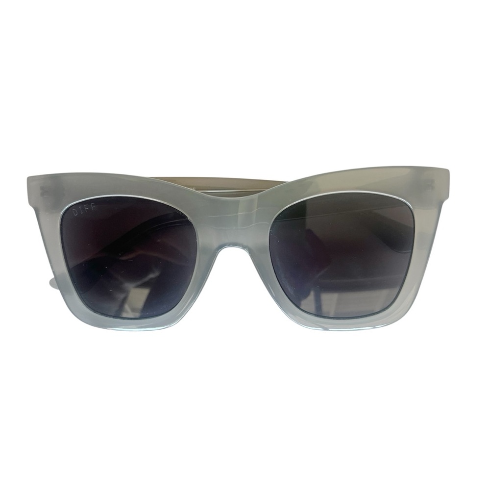 DIFF Eyewear Translucent Gray Sunglasses